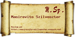 Masirevits Szilveszter névjegykártya