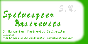 szilveszter masirevits business card